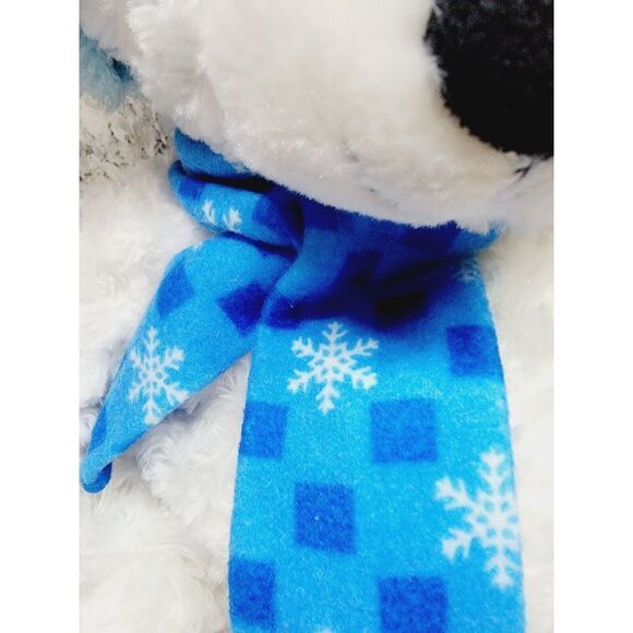 Hugfun International‎ White Snowflake Teddy Bear 17" Plush Blue Hat Scarf Toy - Picture 9 of 10
